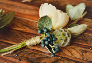farm fresh flowers crafted into boutonnieres